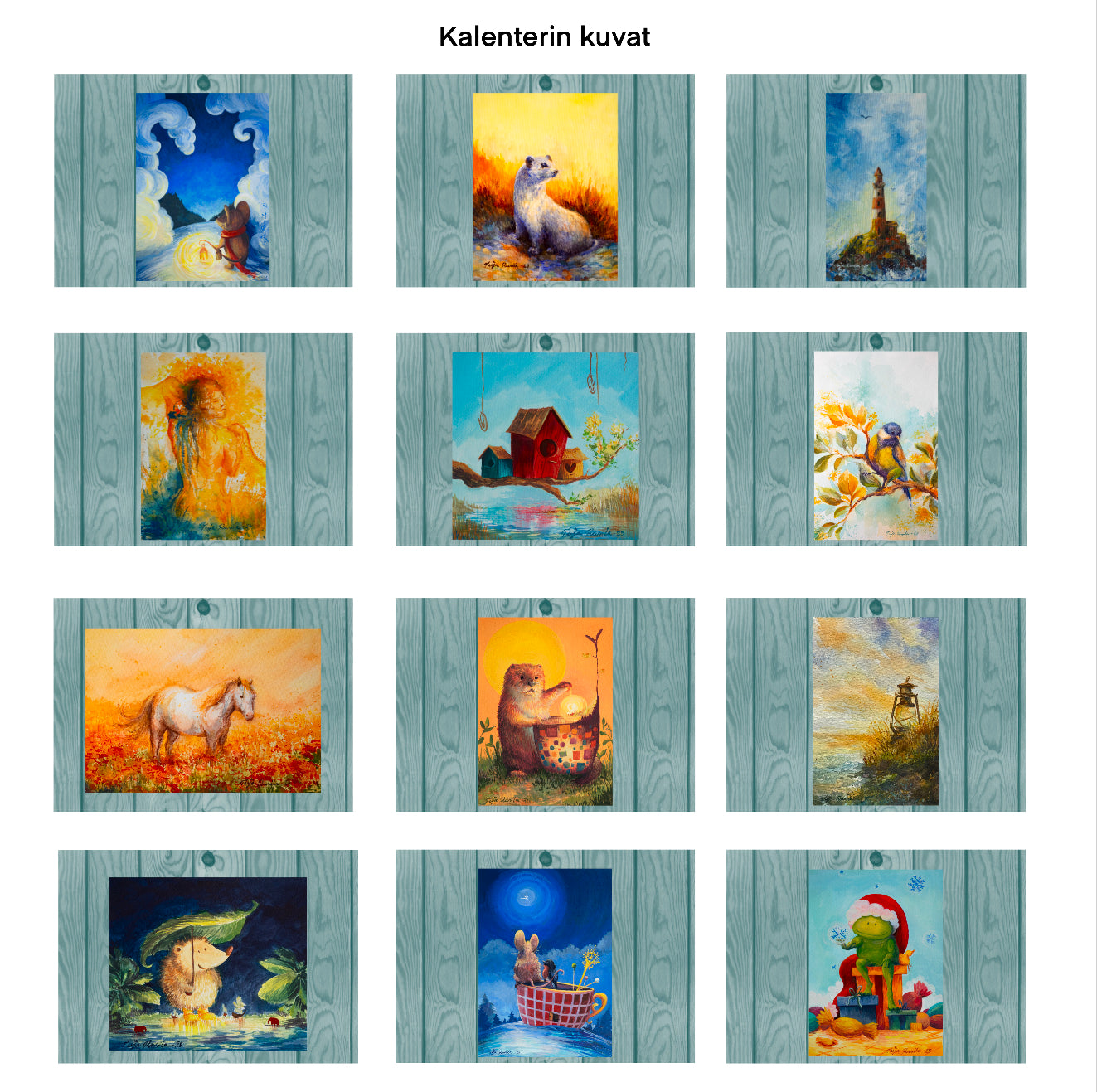 Teija Rusila Art | Taidekalenteri | Seinäkalenteri | 2026 | Ennakkomyynti