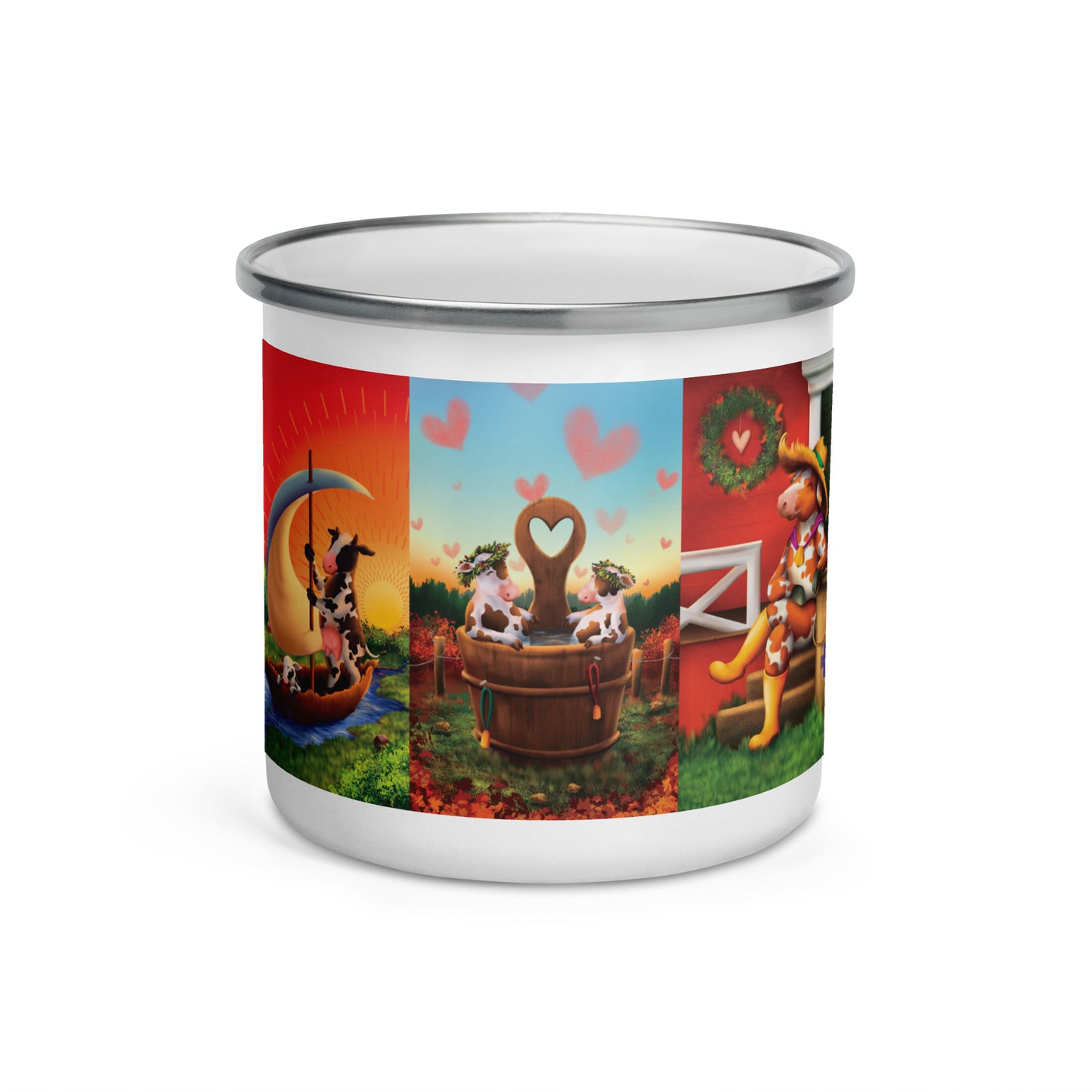 Teija Rusila Art | W | Enamel Mug | Mukit | MuuMuu | Tilaustuote