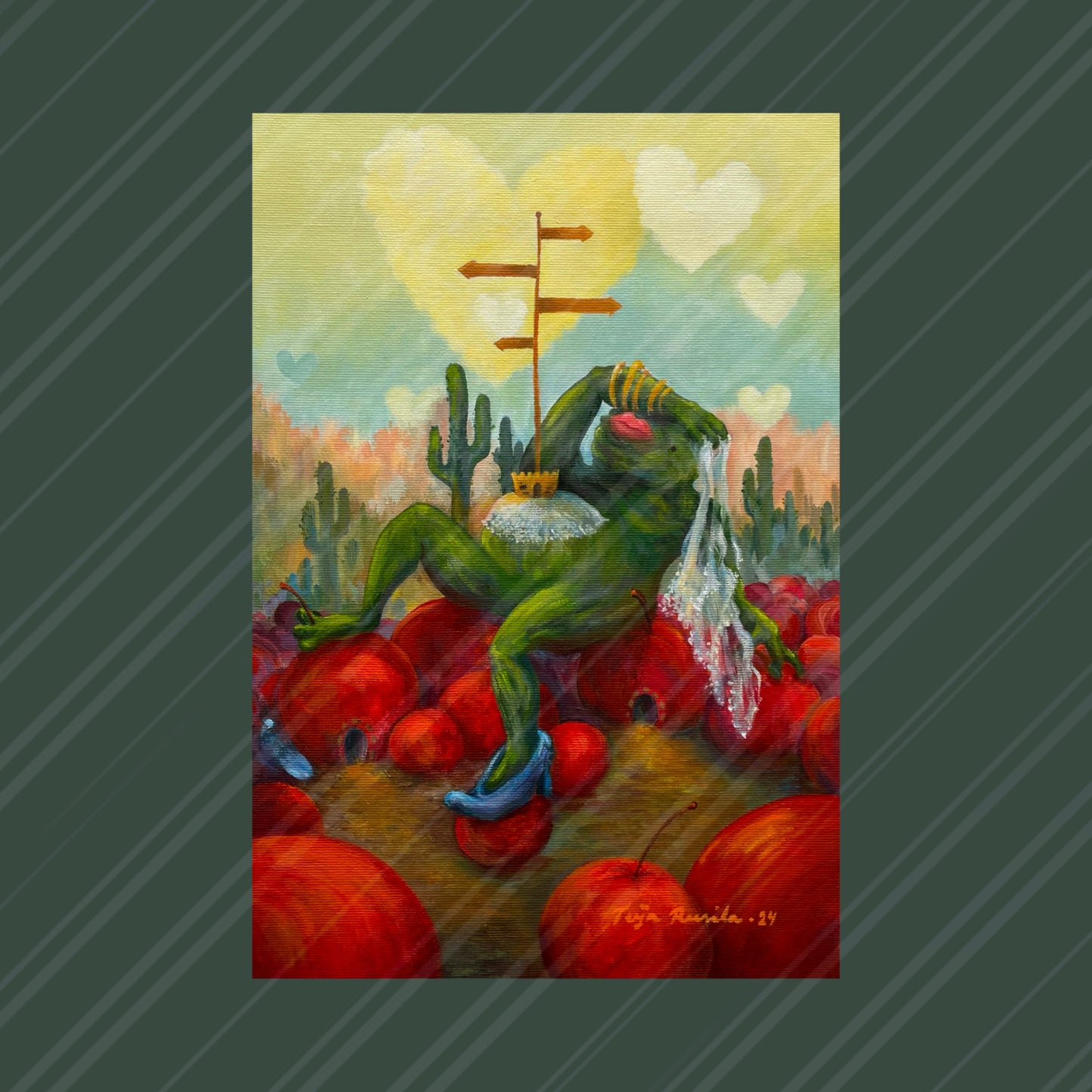 Teija Rusila Art | Taulu | Taideteos | Draama Queen | đź’š63