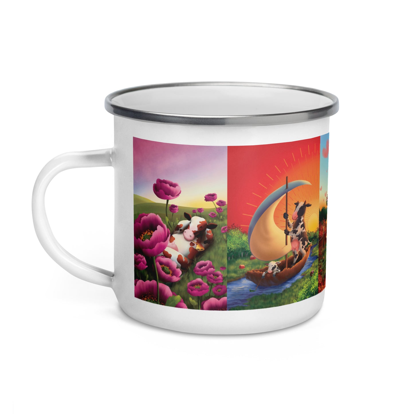 Teija Rusila Art | W | Enamel Mug | Mukit | MuuMuu | Tilaustuote