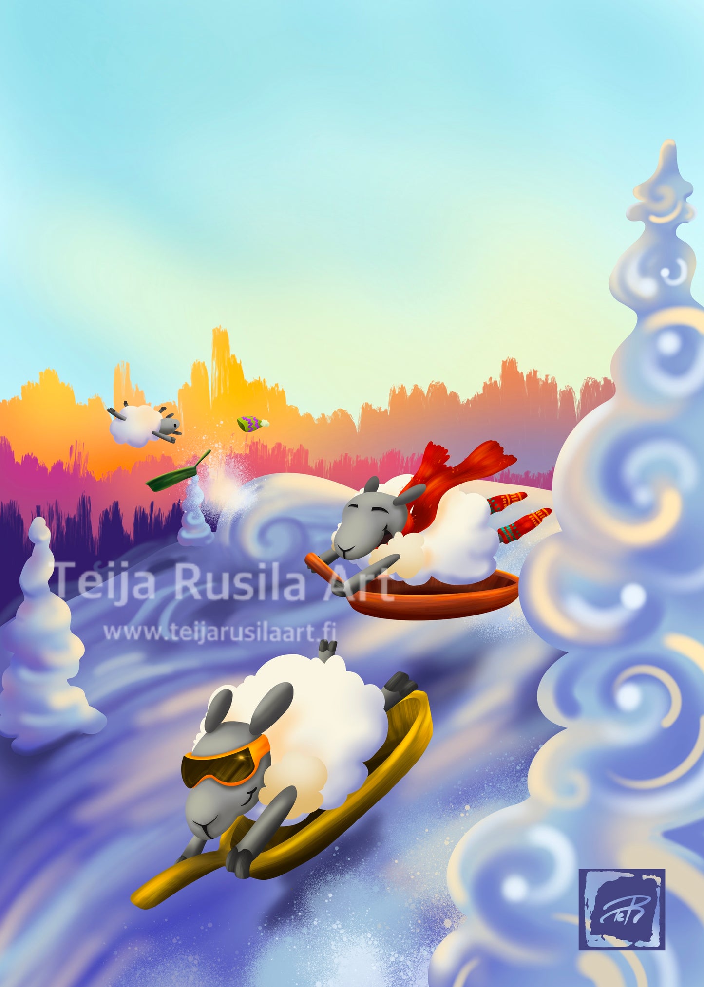 Teija Rusila Art | Päivän pannu | A6- postikortti