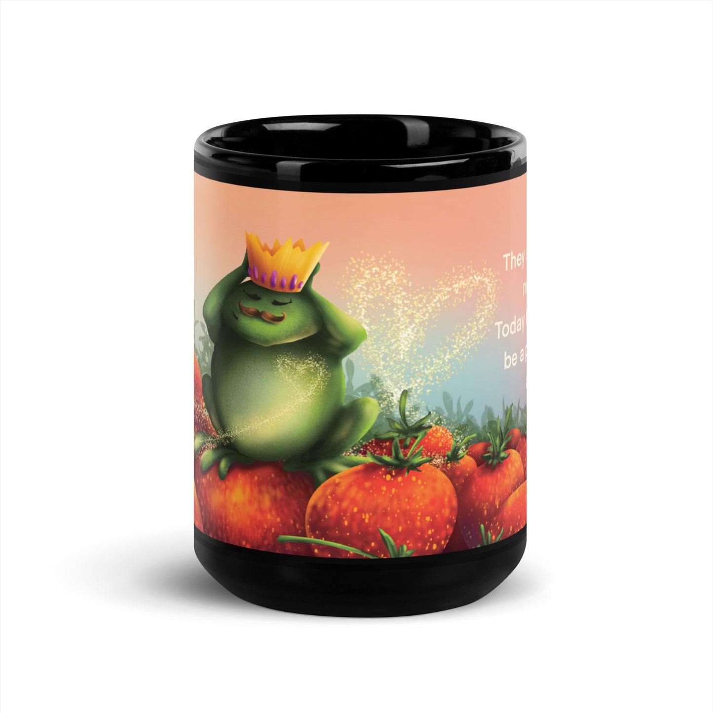 Teija Rusila Art | Black Glossy Mug | Prince once again