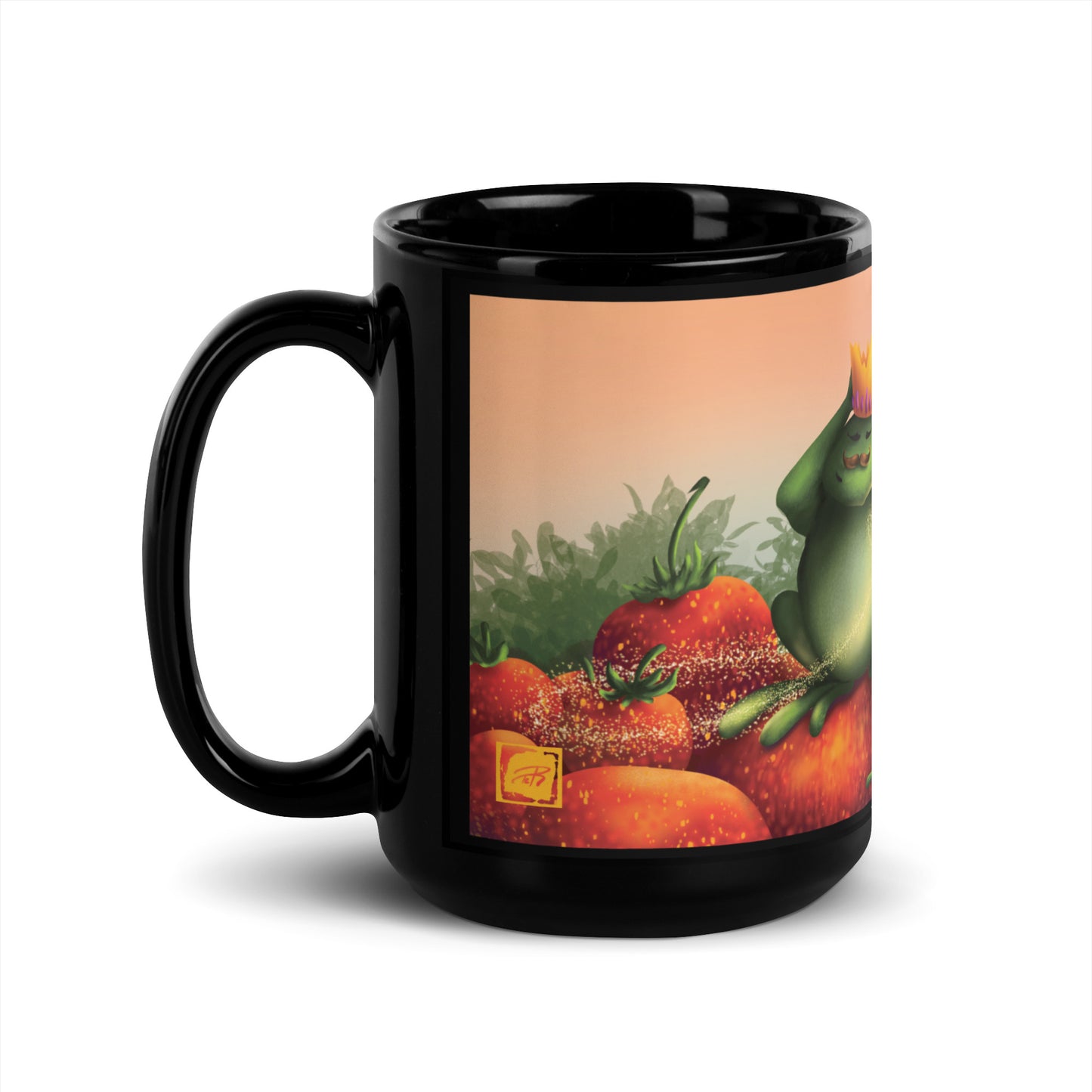 Teija Rusila Art | Black Glossy Mug | Prince once again