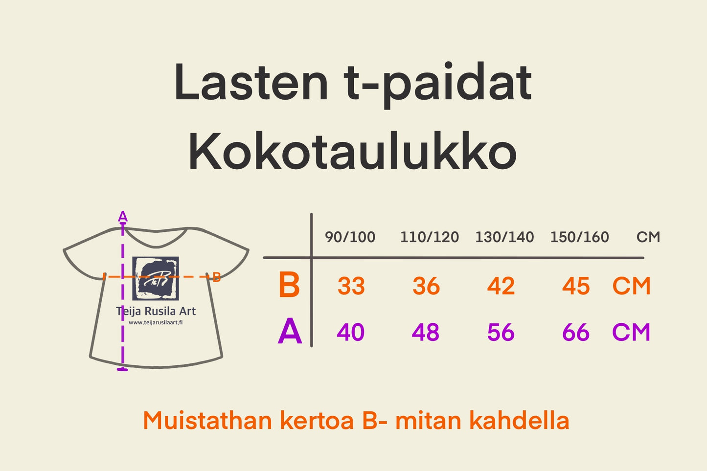 Teija Rusila Art | VTT | Lastenvaatteet | Lasten T-paita | Sulkateräni