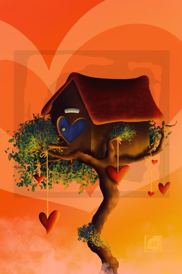 Teija Rusila Art | Headquarters of Love | A6 postcard