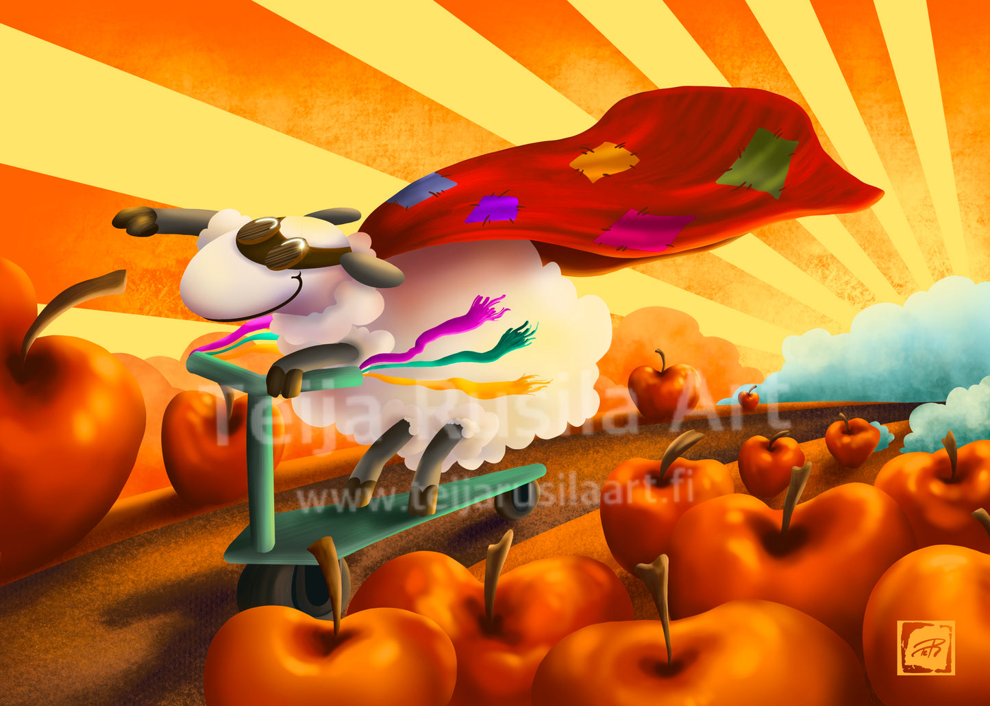 Teija Rusila Art | VTT | Huppari | Super Sheep
