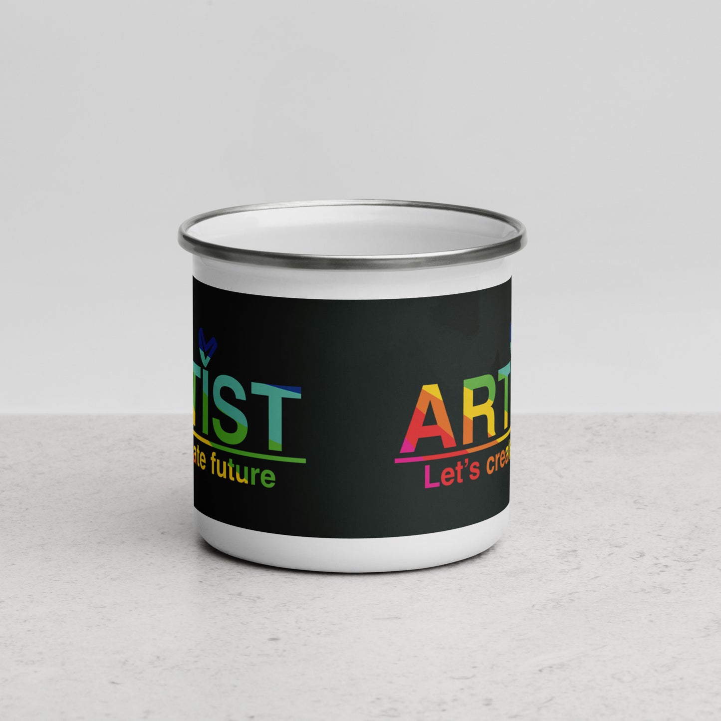 Teija Rusila Art | W | Enamel Mug | ARTIST | Tilaustuote