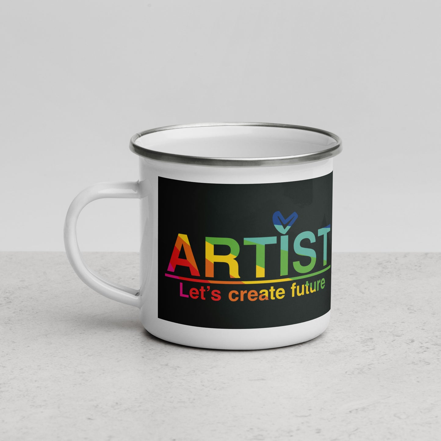 Teija Rusila Art | W | Enamel Mug | ARTIST | Tilaustuote