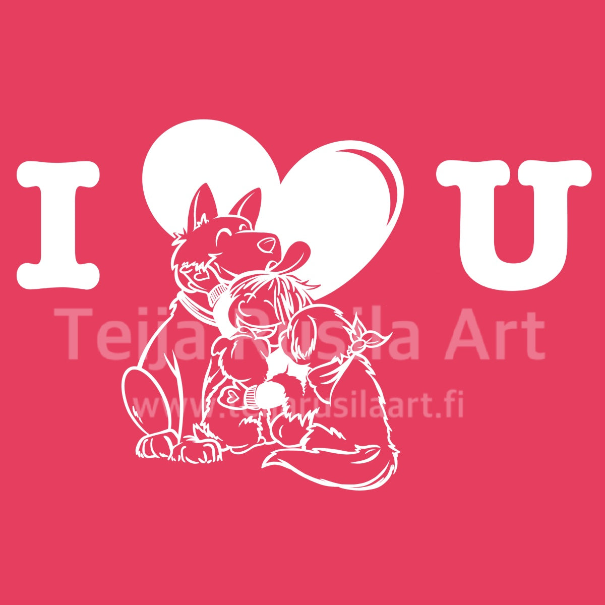Teija Rusila Art | VTT | Karvarakkautta | Aikuisten t-paita