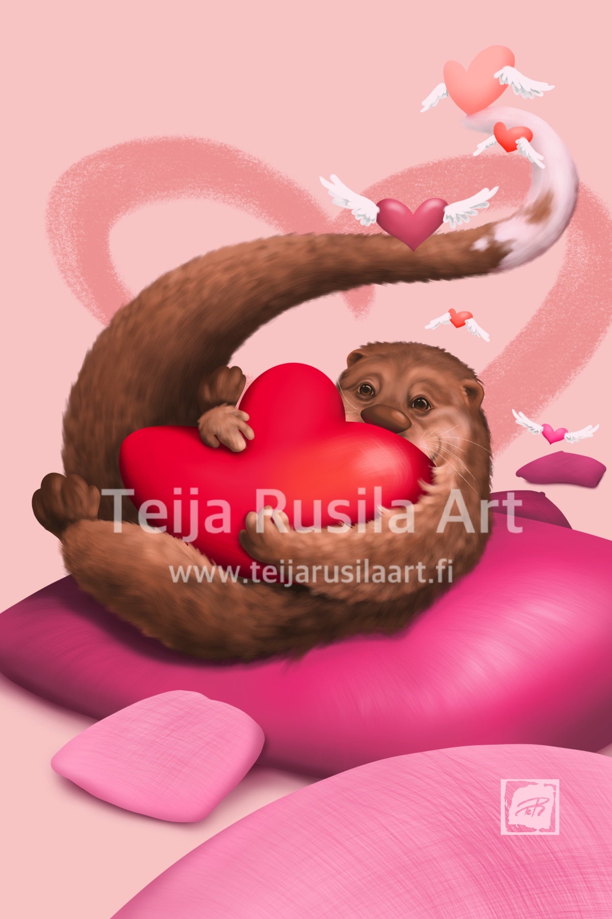 Teija Rusila Art | Sinua ajatellen | A6- postikortti