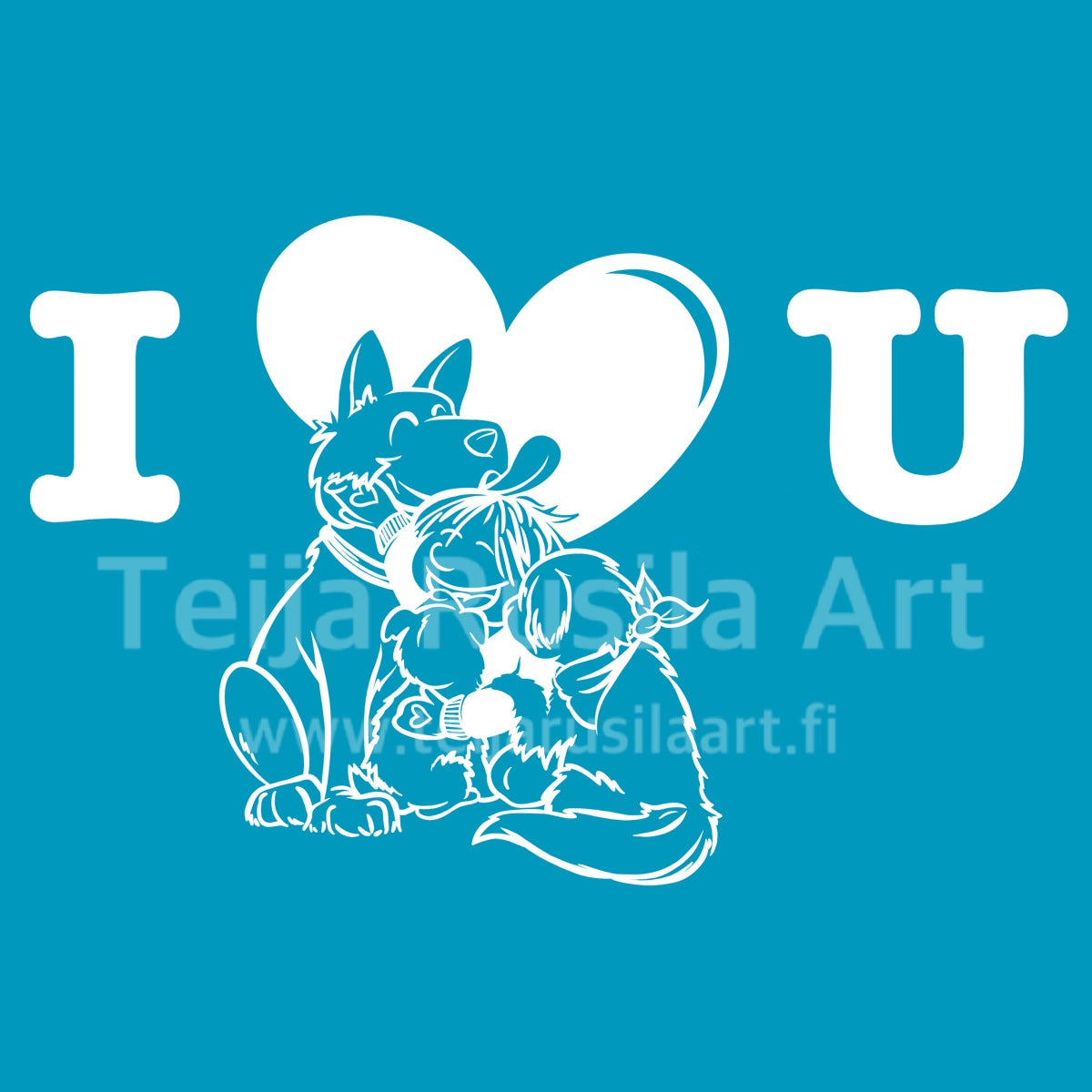 Teija Rusila Art | VTT | Karvarakkautta | Aikuisten t-paita