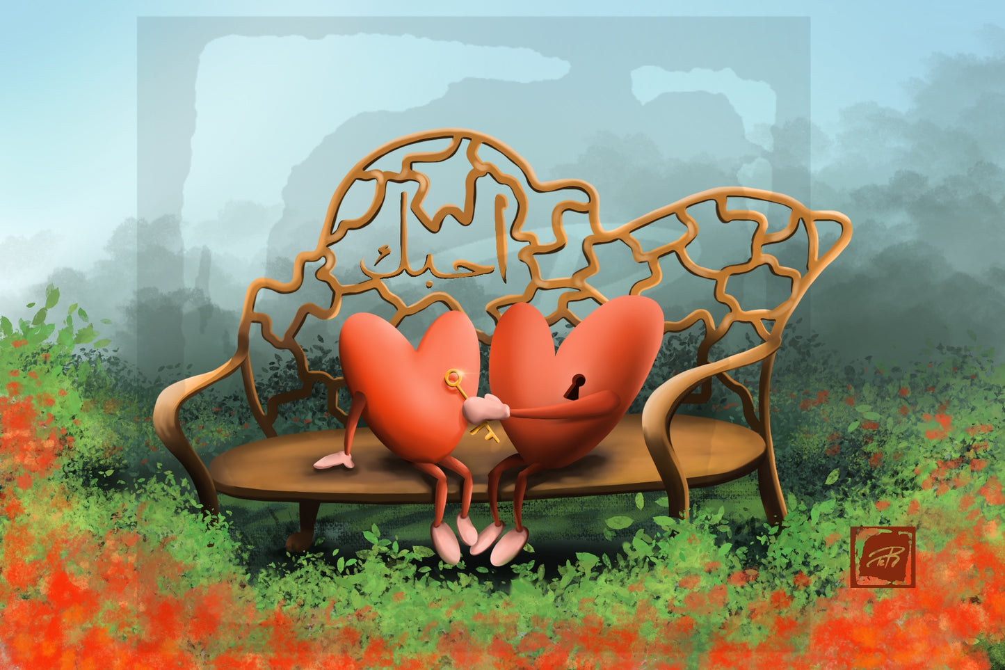 Teija Rusila Art | Here is my heart, you can take it | A6- postikortti