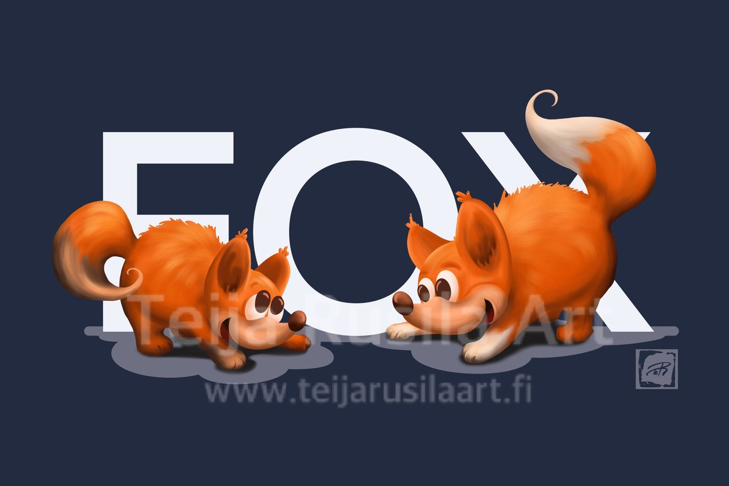 Teija Rusila Art | VTT | Lastenvaatteet | Lasten T-paita | FOX
