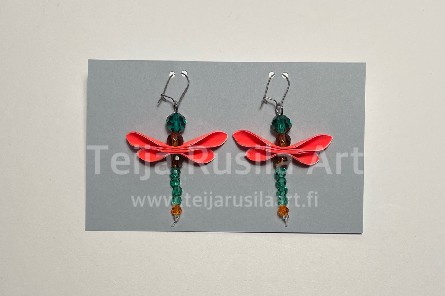 Teija Rusila Art | Excellent | Turquoise/Red | Surgical Steel | 14