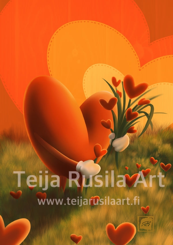 Teija Rusila Art | Rakkaudesta annettu | A4 | Taideprintti