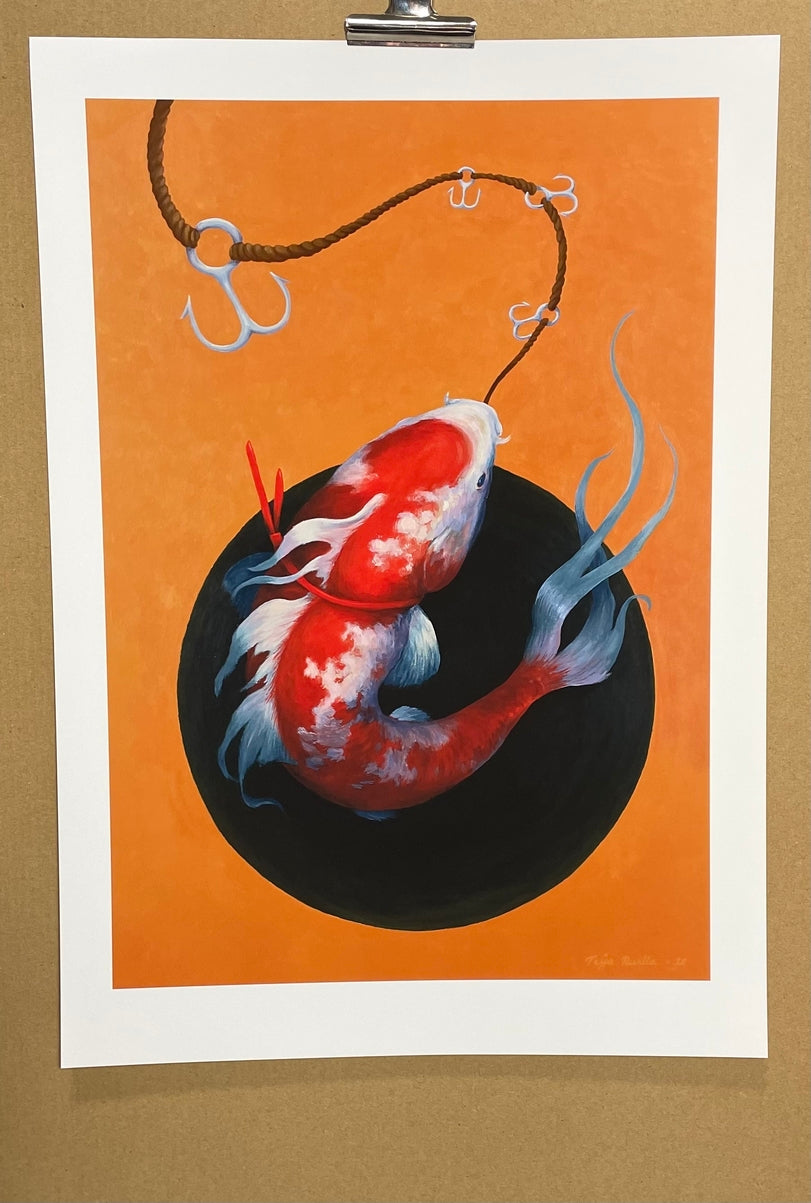 Teija Rusila Art | Art print | A3 | Fighter