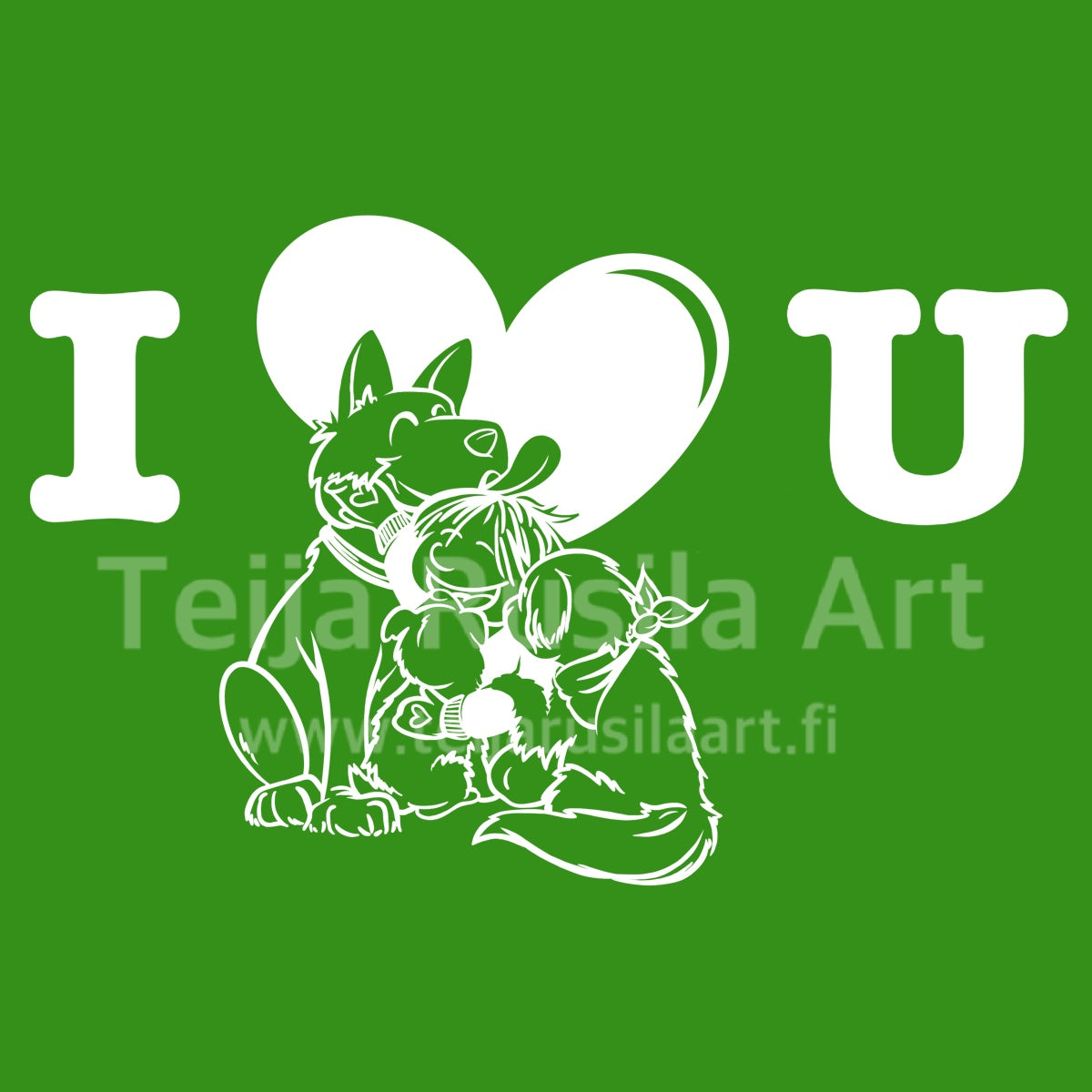 Teija Rusila Art | VTT | Karvarakkautta | Aikuisten t-paita