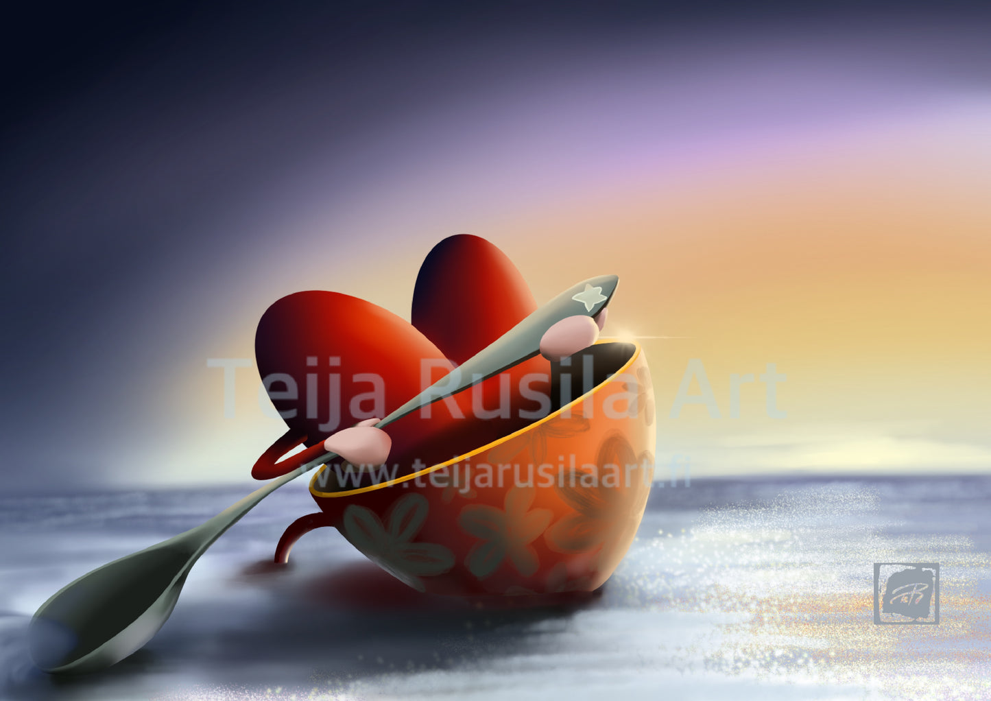 Teija Rusila Art | Journey of the heart | A4 | Art print