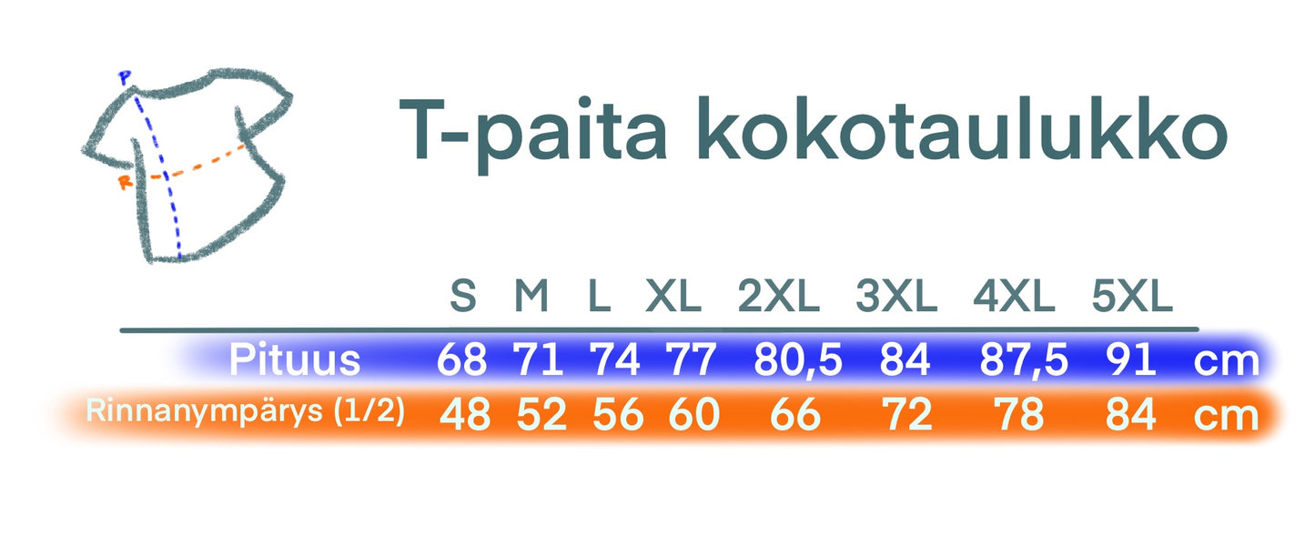 Teija Rusila Art | VTT | Aikuisten t-paita | Vaatteet | Ilon hellimät