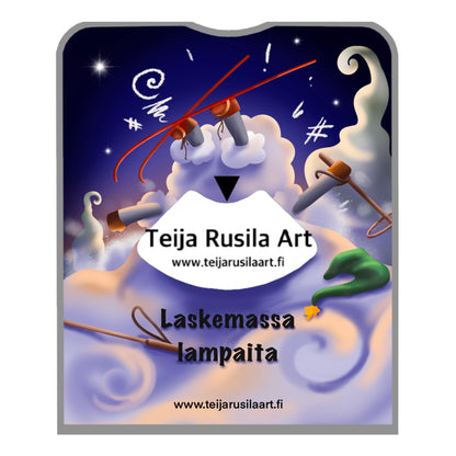 Teija Rusila Art | Pysäköintikiekko | Parkkikiekko | Laskemassa lampaita