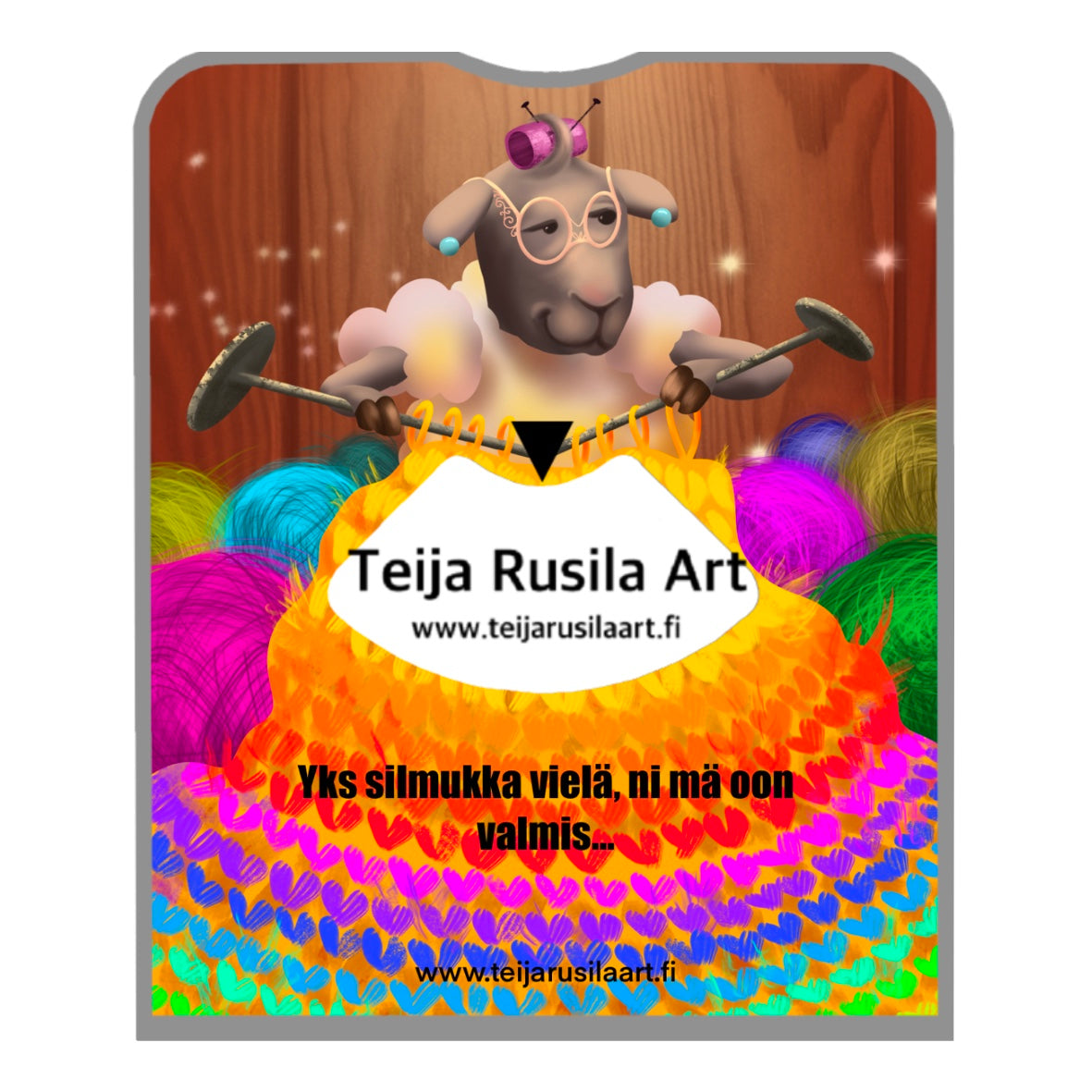 Teija Rusila Art | Pysäköintikiekko | Parkkikiekko | Yks silmukka vielä