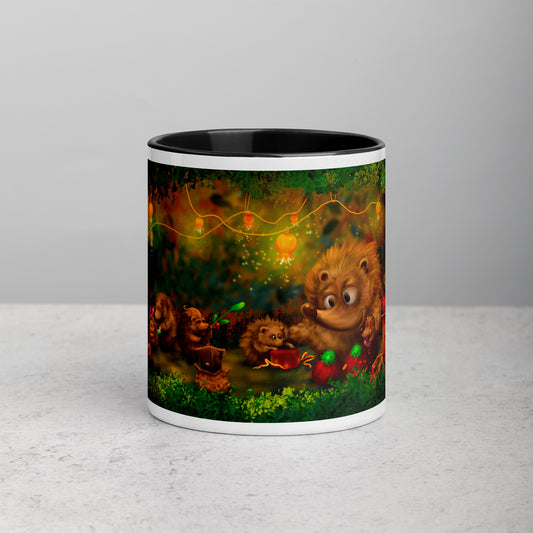 Teija Rusila Art | W | Mug | Hedgehog | Mukit | Taidemuki | Siili | Piikikäs perinne | Tilaustuote