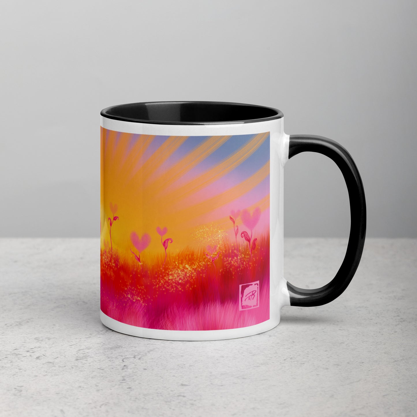 Teija Rusila Art | W | Mug | Mukit | Sydän | Auringon vakka ja kuun kansi | Tilaustuote