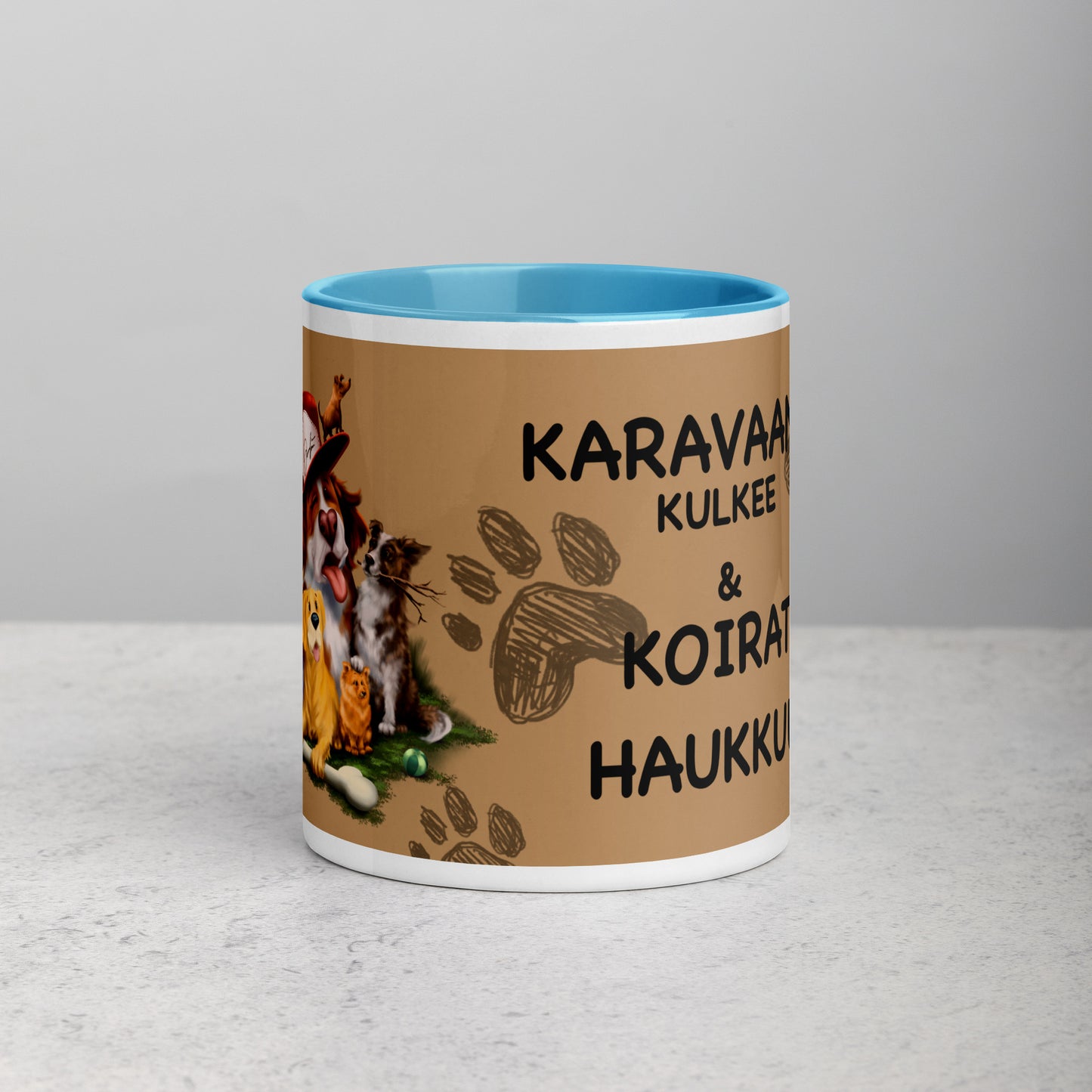 Teija Rusila Art | W | Dog Mug | Koira-muki | Karavaanari koirat | Tilaustuote