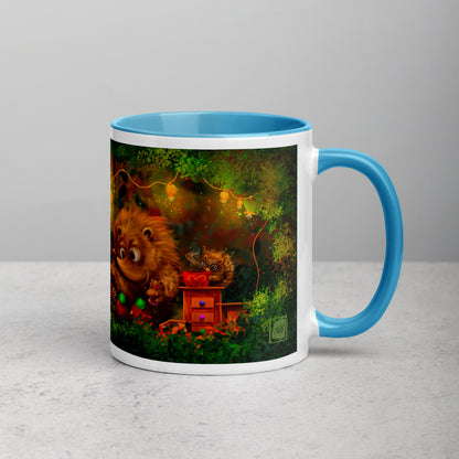 Teija Rusila Art | W | Mug | Hedgehog | Mukit | Taidemuki | Siili | Piikikäs perinne | Tilaustuote