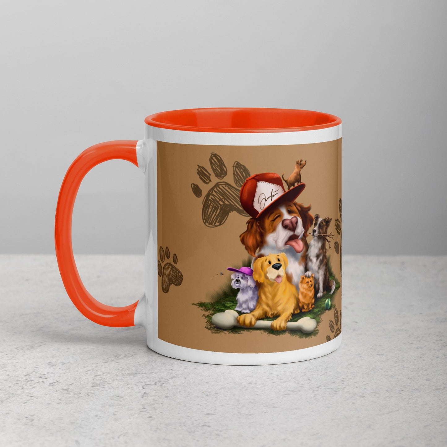 Teija Rusila Art | W | Dog Mug | Koira-muki | Karavaanari koirat | Tilaustuote