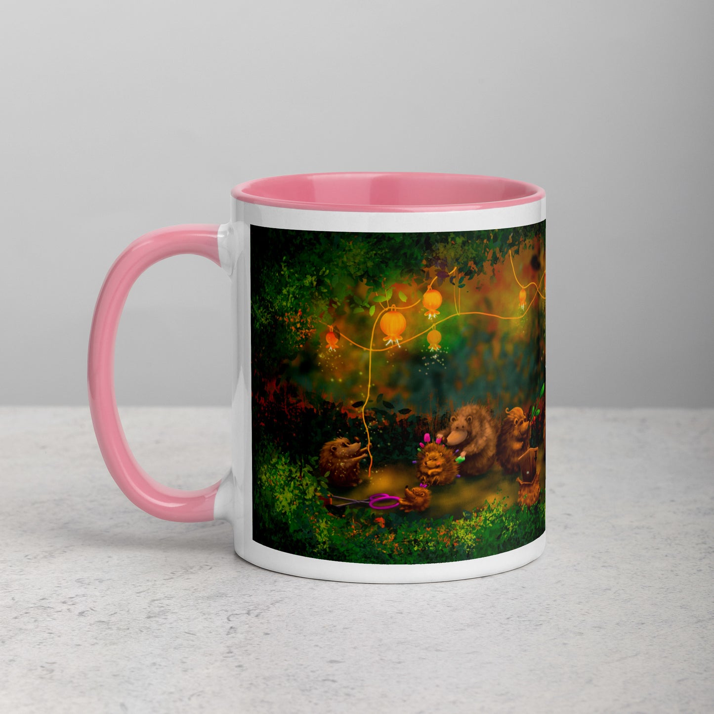 Teija Rusila Art | W | Mug | Hedgehog | Mukit | Taidemuki | Siili | Piikikäs perinne | Tilaustuote