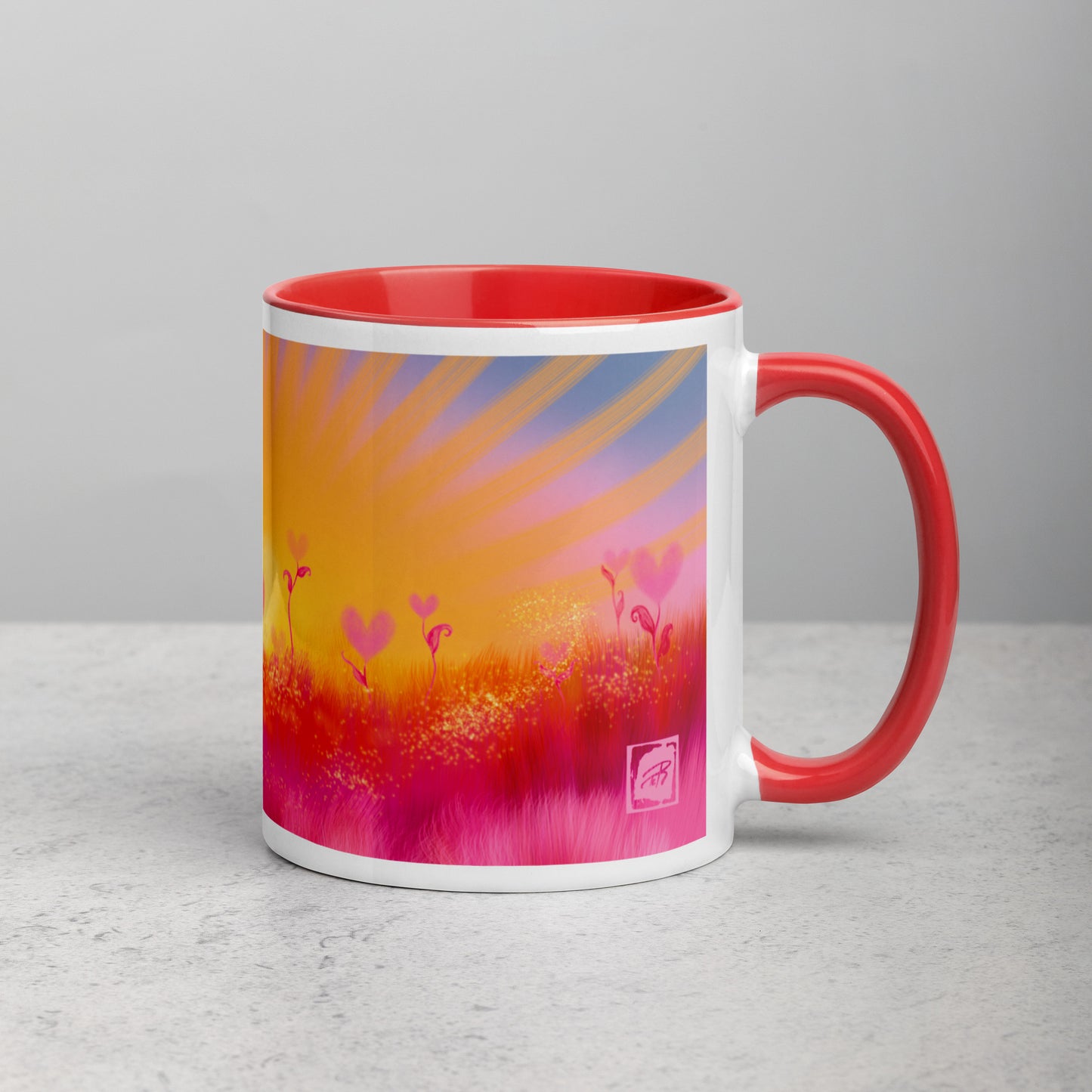 Teija Rusila Art | W | Mug | Mukit | Sydän | Auringon vakka ja kuun kansi | Tilaustuote