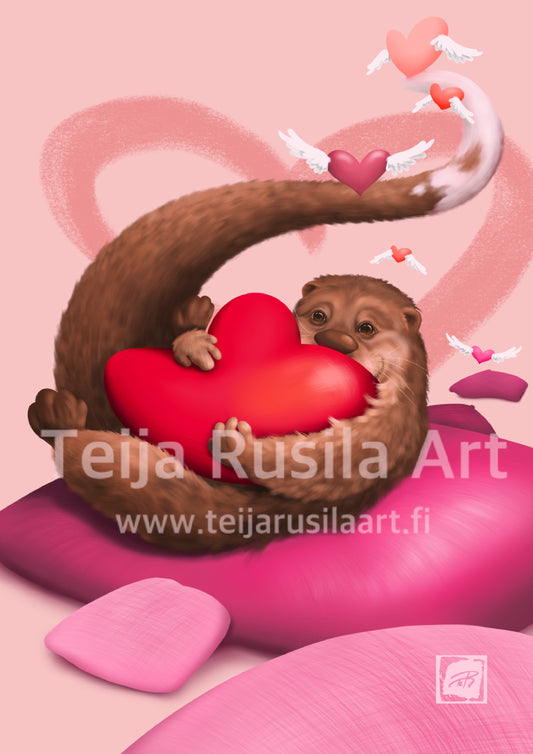 Teija Rusila Art | Thinking of You | A4 | Art print