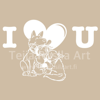 Teija Rusila Art | Fur love | Adult t-shirt