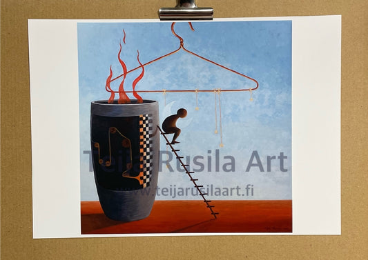 Teija Rusila Art | Taideprintti | A4 | Changing to the new day