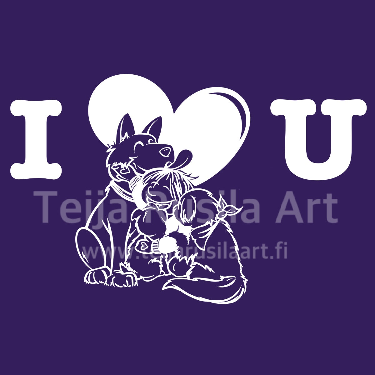 Teija Rusila Art | Fur love | Children's t-shirt