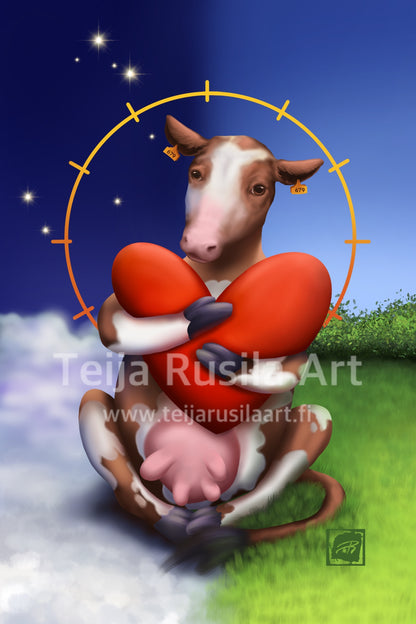 Teija Rusila Art | Of gentleness present | Support spatial | support card