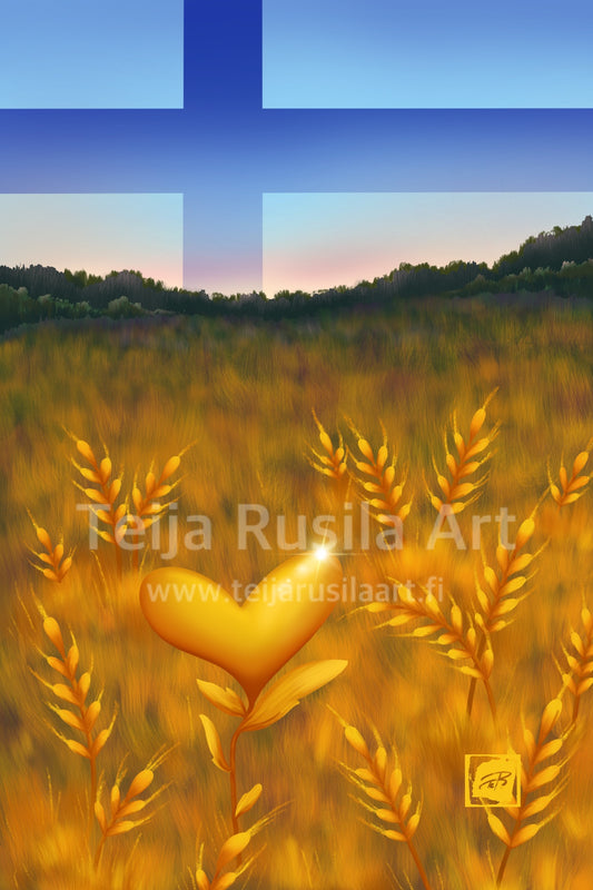 Teija Rusila Art | Virtue of the Earth | Suomiruokaa Ry | Support card