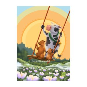 Teija Rusila Art | Yksiosainen postikortti | Ilon hellimät