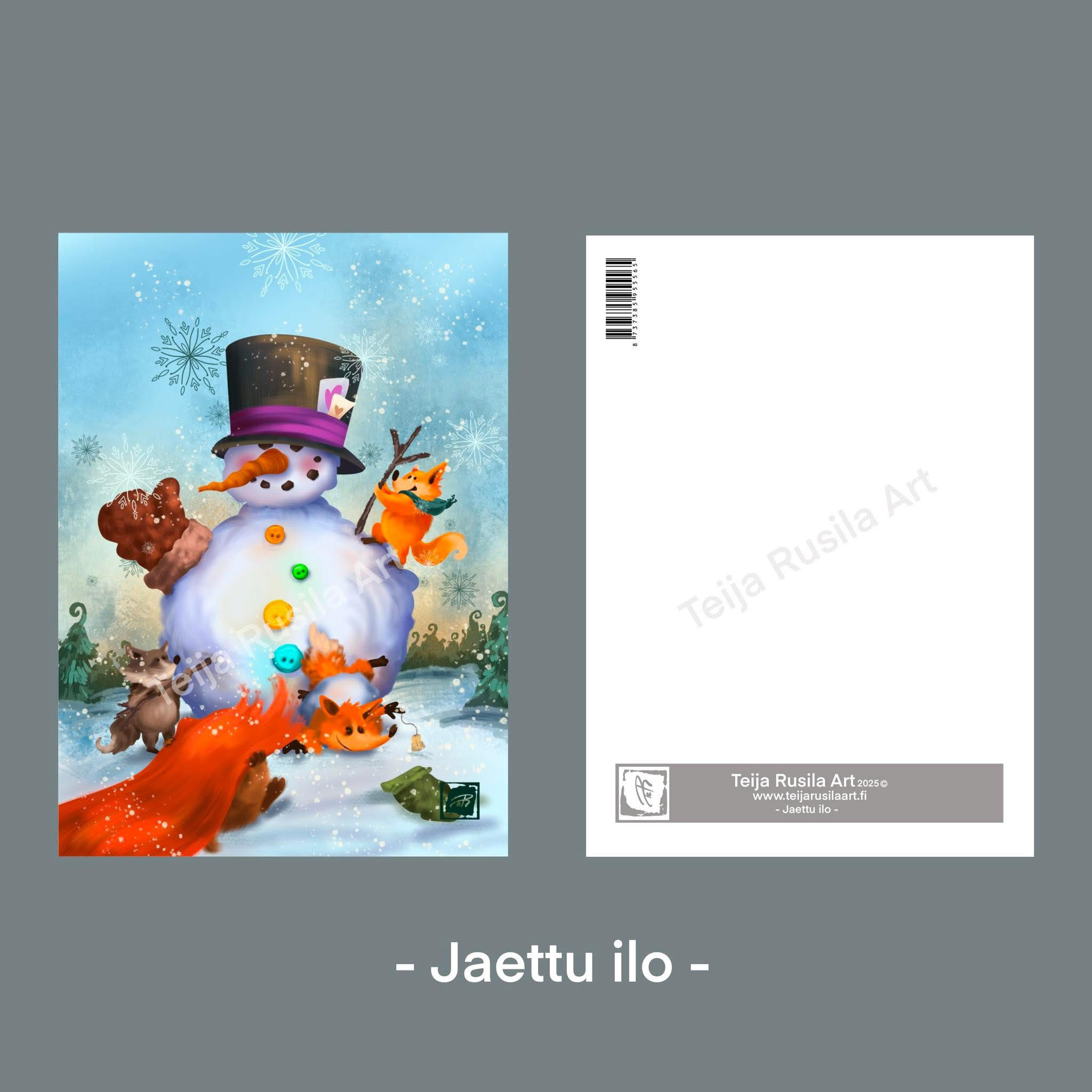 Teija Rusila Art | Yksiosainen postikortti | Jaettu ilo