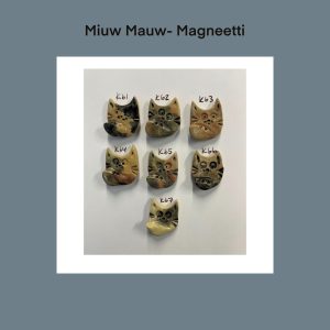 Teija Rusila Art | Kissa magneetti | Miuw Mauw 2