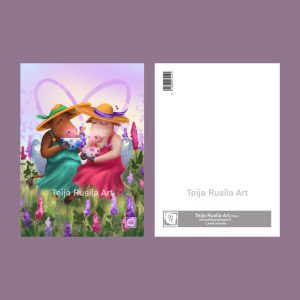 Teija Rusila Art | Yksiosainen postikortti | Leidit laitsalla