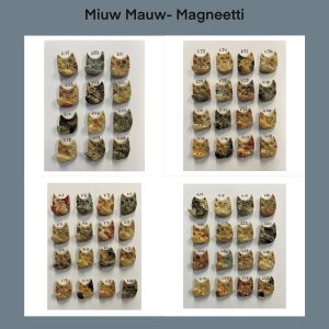 Teija Rusila Art | Kissa- magneetti | Miuw Mauw