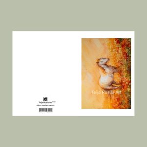 Teija Rusila Art | Kaksiosainen postikortti | Niityn mittainen unelma