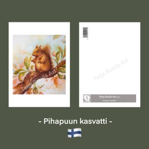 Teija Rusila Art | Yksiosainen postikortti | Pihapuun kasvatti