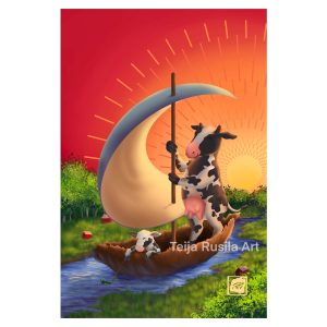 Teija Rusila Art | Yksiosainen postikortti | Rantojemme lapset