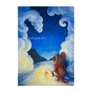 Teija Rusila Art | Taideteos | Matkalainen korpimaan