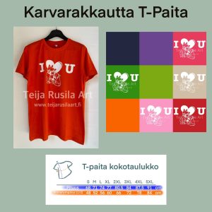 Teija Rusila Art | Aikuisten t-paita | Karvarakkautta