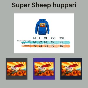 Teija Rusila Art | Aikuisten huppari | Super sheep