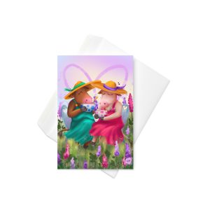 Teija Rusila Art | Onnittelukortti | Kaksiosainen taidekortti | Leidit laitsalla